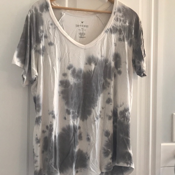 American Eagle V-Neck Tie Dye Shirt Size Small - Picture 1 of 5